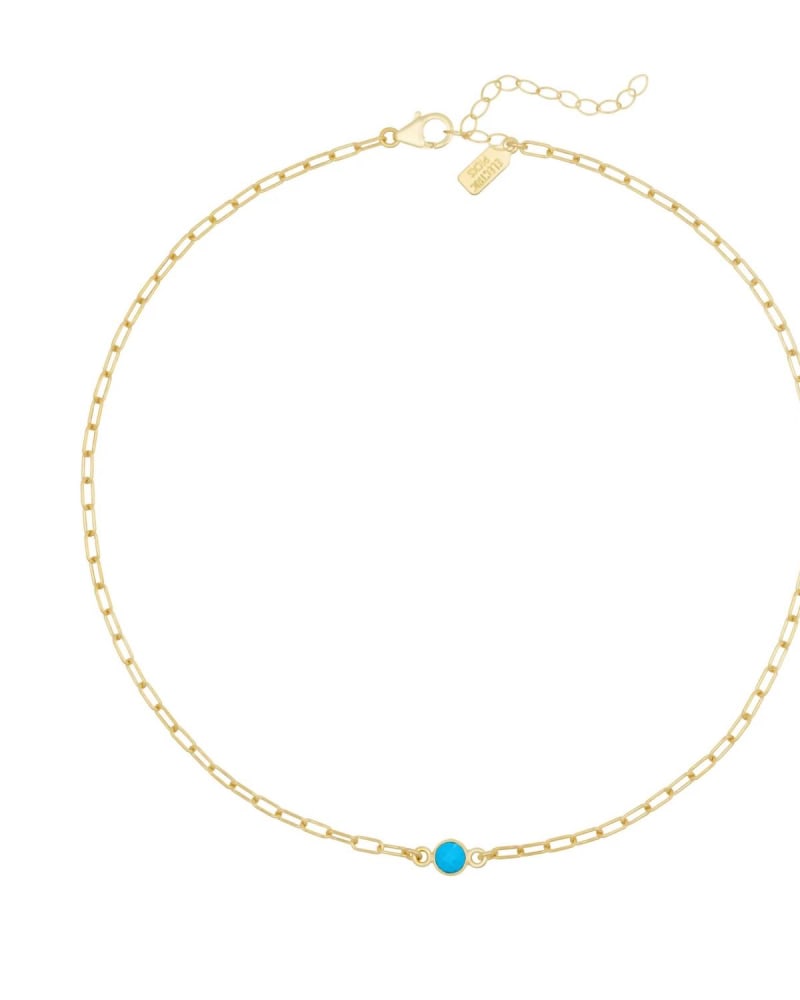 Front of a size ONE SIZE Mina Necklace in Gold in Gold by ELECTRIC PICKS. | dia_product_style_image_id:329571